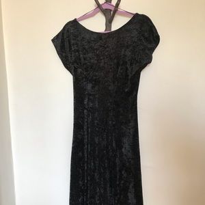 Crushed Velvet Vintage Maxi Dress